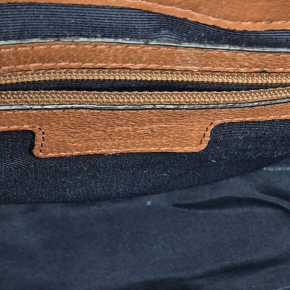 Brooks Brothers Natural Straw Weave with Leather Trim Crossbody - Picture 9 of 16